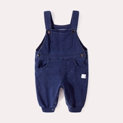 Baby denim quai quần bé trai mùa xuân và mùa thu quần yếm mới mùa thu ấm áp quần bé nước ngoài của phụ nữ - Quần