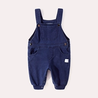 Baby denim quai quần bé trai mùa xuân và mùa thu quần yếm mới mùa thu ấm áp quần bé nước ngoài của phụ nữ - Quần quần áo cho trẻ 14 tuổi nam