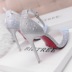 2018 mới hè Hàn Quốc thời trang rhinestone nhọn cô gái cao gót sandal khóa từ hoang dã với giày đơn dép crocs nữ Sandal