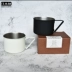 Nhật Bản nhập khẩu cốc dâu cao bằng kim loại inox phong cách Nhật Bản với tay cầm sáng tạo cốc nhỏ cốc cà phê retro - Tách