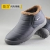 Mùa đông 2018 mới kéo lại giày cotton giày nam cộng với nhung ấm cho nam giầy nam lv chính hãng Giày ống