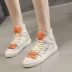 Hip-hop đường phố khiêu vũ của phụ nữ giày mùa xuân và mùa hè 2018 mới của Hàn Quốc phiên bản của phẳng cao giày của phụ nữ giày trắng dày giản dị giày của phụ nữ