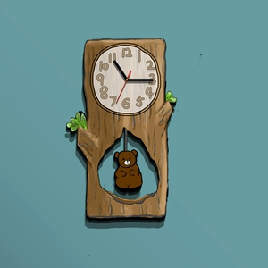 Time Dog Wooden Literation Paint