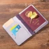 Tuyết nguyên lớp da hộ chiếu da Túi da đa năng ID đơn giản ở nước ngoài gói tài liệu gói hộ chiếu dung lượng lớn túi đeo chéo nữ dễ thương Túi thông tin xác thực