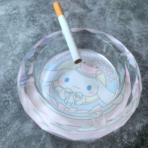 Стеклянная высококлассная мультяшная брендовая пепельница, легкий роскошный стиль, простой и элегантный дизайн, делается под заказ