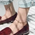 Vòng chân nữ phiên bản tiếng Hàn của nữ sinh đơn giản Sen dây đỏ bạn gái chân chuỗi nữ mô hình chân thép titan gợi cảm lắc chân pnj Vòng chân