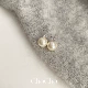 Игла из серебра 925 пробы с кремово-белым жемчугом