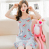 Bông cộng với phân bón XL mùa hè cotton không tay lỏng nightdress casual vòng cổ nữ mùa hè cotton 200 kg đồ ngủ Đêm đầm