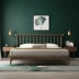Mới Trung Quốc Nhật Bản Giường Bắc Âu hiện đại tối giản rắn gỗ nhẹ phong cách sang trọng 1,8 m 1,5 m giường đôi phong cách - Giường Giường