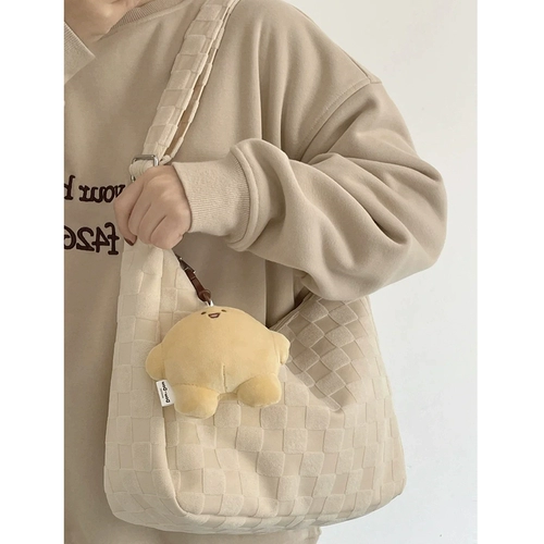 Брендовая вместительная и большая сумка подмышку, сумка через плечо, шоппер, подходит для студента, осенняя