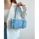 Небольшая дизайнерская джинсовая цепь, сумка на одно плечо, коллекция 2023, изысканный стиль