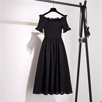 Платье, длинная юбка, открытые плечи, коллекция 2021, по фигуре, средней длины