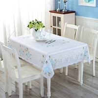 Кружевая скатерть водонепроницаемая, отмывание, анти -абонентская, простой прямоугольный обеденный стол ткань пасторальный цветочный цвет