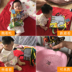 Jollybaby bé rách động vật đuôi cảm ứng ba chiều cuốn sách vải giáo dục sớm vòng giấy bé đồ chơi 0-1 tuổi đồ chơi cho bé gái Đồ chơi giáo dục sớm / robot