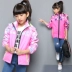 2017 mới 5 quần áo trẻ em gái mùa xuân và mùa thu áo khoác bé gái giản dị quần áo trẻ em ngoài trời phiên bản Hàn Quốc của áo khoác