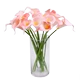Mô phỏng pu calla lily 10 bó hoa giả hoa nhựa phòng khách nhà bàn trang trí trang trí - Trang trí nội thất kệ tủ trang trí phòng khách Trang trí nội thất