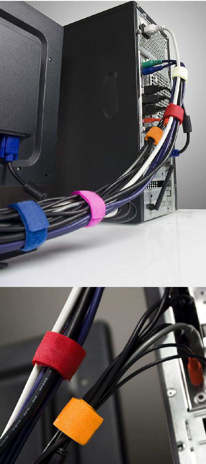 多功能 扎线带 电脑线扎带 理线带 捆线贴 魔术贴 扎线带 绑线带图片