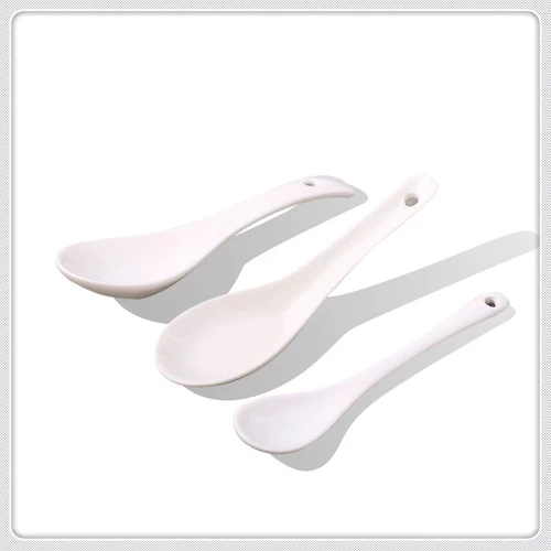 10 высококачественных маленьких суповых ложек Pure White Creative Ceramic Spoon Ресторан