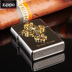 Mỹ bản gốc zippo nhẹ hơn chính hãng băng đen phía trước thánh thiên thần chéo zoop phiên bản giới hạn Zippo nam - Bật lửa hột quẹt khò Bật lửa