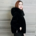 Đặc biệt điều trị áo khoác sang trọng nữ đoạn ngắn 茧 loại mùa đông giả lông Hàn Quốc phiên bản cừu cắt coat fox fur collar triều áo lông cừu hàn quốc Faux Fur