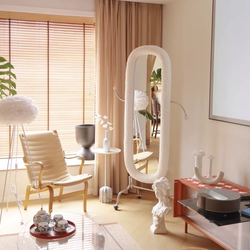 Нордическое движущееся пол Полевое зеркало из нержавеющей стали из нержавеющей стали гостиная крыльца зеркало зеркало сетевая магазин одежды