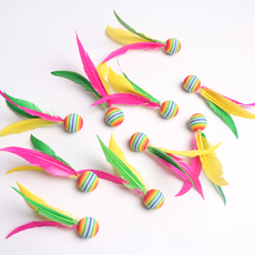 Воланчик 大头球10个装三毛球板羽球儿童娱乐板球板羽球拍彩虹海绵球