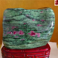 Ювелирные камни 天然红绿宝石原石奇石摆件招财风水镇宅玉石矿物晶体观赏石自然石