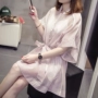 Mùa hè phong cách mới hai mảnh mỡ mm phiên bản Hàn Quốc 200 kg béo chị em yêu thích cỡ lớn phù hợp với váy đầm nữ áo khoác gió nữ