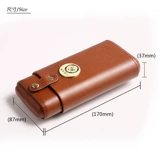 Bur Dogg Elite Cigar кожаный чехол Портативный кубинский сигарный дым увлажняющий коробка кедрового дерева 3 куски