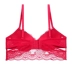 Victorias Secret Pháp Sexy Lace Ginger Ginger Set Bộ đồ sinh nhật của phụ nữ Red Hollow Top Bra - Bộ đồ lót