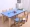 Bàn mẫu giáo phòng cháy gỗ bàn ghế trẻ em bàn ăn tối bàn hướng dẫn tư vấn lớp nghệ thuật phòng sáu người cửa hàng bàn ghế gỗ - Phòng trẻ em / Bàn ghế
