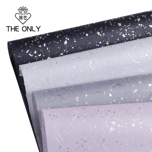 Weiyi Gold and Silver Paper Paper Package Package Corean Flower Art Bouncing Paper Material