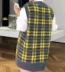 TK nhỏ tĩnh tùy chỉnh 2018F W retro phong cách Anh CHIC kẻ sọc lỏng áo len cổ chữ V áo dạ nữ đẹp Áo vest