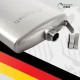 Металлическая карманная фляжка, воронка, бокал, дорожный портативный винный набор, Германия, 250 мл