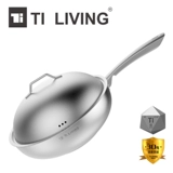Titani Liwei Tiliving Pure Titanium Ultra -Light Western Smet -Fried Pot Fring Fustring Natural Gas Nevale Gm 30cm