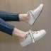 Giày lười nhỏ nữ màu trắng 2018 hè mới một đôi giày vải đa năng nữ phiên bản Hàn Quốc nửa kéo giày trắng thủy triều giầy thể thao nữ đẹp Plimsolls