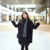 Chống mùa áo len nữ phần dài là mỏng Hàn Quốc phiên bản 2018 mới đứng cổ áo mùa thu và áo khoác mùa đông nữ sinh viên áo khoác dạ kẻ hàn quốc Áo Hàn Quốc