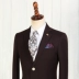 Crowben mùa đông dày phù hợp với hai mảnh sâu cà phê vải nhám đỏ vải phù hợp với Anh mỏng phù hợp với nam - Suit phù hợp