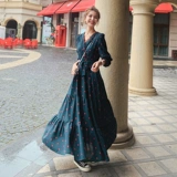 Сверхдлинная длинная юбка, осеннее длинное платье, подходит для подростков