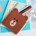 Hàn Quốc nhập khẩu Dòng Bạn Bè Gấu Nâu dễ thương trong suốt hộ chiếu hộ chiếu bộ du lịch vé gói tài liệu túi đựng giấy tờ Túi thông tin xác thực