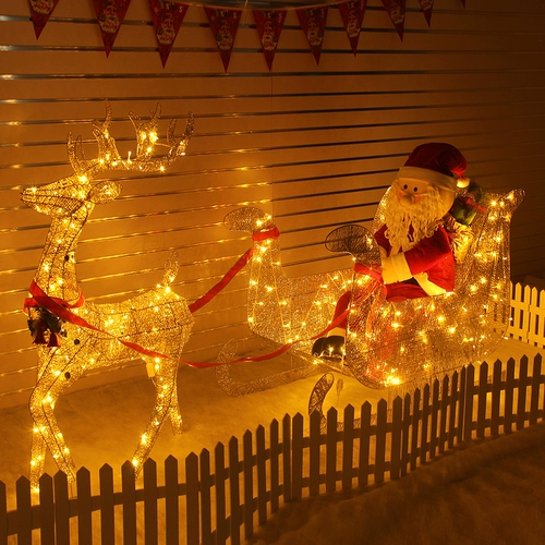 Рождественский оленя автомобиль железо арт лося лосей светящий салайт красивые декоративные принадлежности Chen