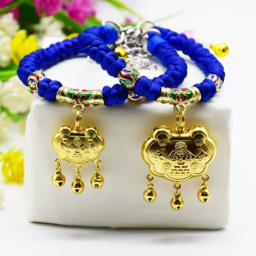 Плетеный колокольчик ручной работы, чокер, ожерелье, домашний питомец, кот, замок долголетия