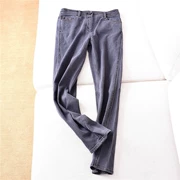 8.04X1445 mùa xuân và mùa thu phụ nữ mới của Hàn Quốc phiên bản của hoang dã mỏng giảm béo chân màu rắn quần jeans chín quần