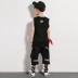 Trẻ em mới của đường phố trang phục khiêu vũ cậu bé hip hop lỏng t- shirt vest quần short trẻ em hiphop trang phục mùa hè quần áo tập nhảy Trang phục