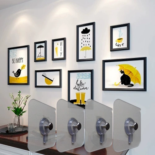 Фоторамка тыква отверстия вставьте ногти поверхности стены плитки, крюк с большой головкой, свадебное фото, настенная картина с поперечным стежком без трассировки ногтей