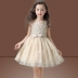 Cô gái công chúa váy trẻ em hoa cô gái váy piano biểu diễn váy pettiskirt mùa hè chủ nhà mùa hè 61 - Váy trẻ em