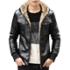 Áo khoác da nam PU Winter Youth Motorcycle Jacket Trend Plus Velvet Dày Trùm da Áo khoác nam Hàn Quốc Slim - Quần áo lông thú