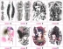 Dán hình xăm nam và nữ không thấm nước Hàn Quốc kéo dài 3d vô hình mô phỏng cánh tay hoa gợi cảm hình xăm sticker cơ thể