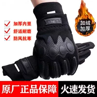 Тактические мужские флисовые уличные черные перчатки для тренировок