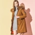 CCDD2018 mùa đông mới quầy thời trang thoải mái dày trùm đầu dài áo khoác xuống phụ nữ áo ấm - Xuống áo khoác Xuống áo khoác